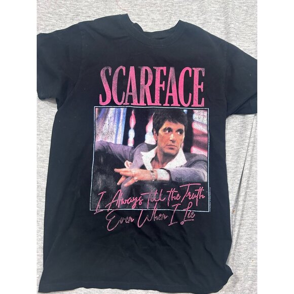 Scarface T-Shirt Men's Size Medium Graphic Causal Short Sleeve Pullover Black - Picture 2 of 7